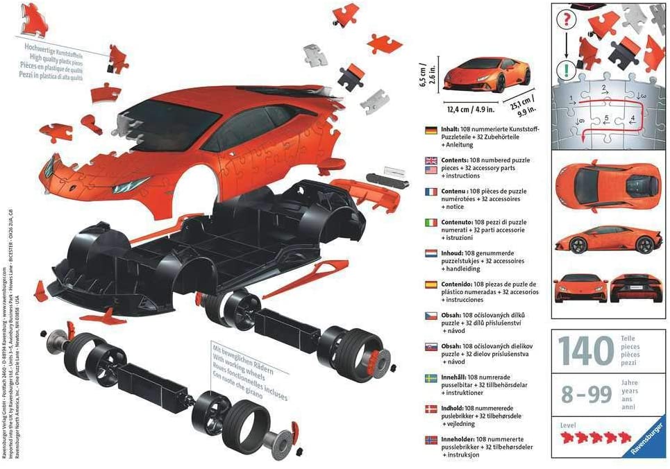 Lamborghini Puzzle 3D 108 pezi