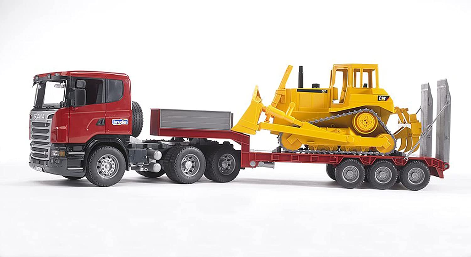 scania r-serie lkw mit tieflader