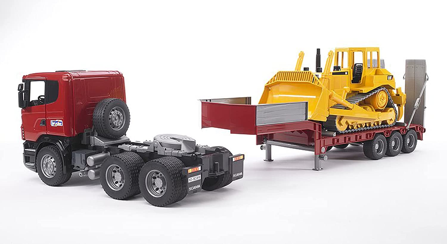 scania r-serie lkw mit tieflader