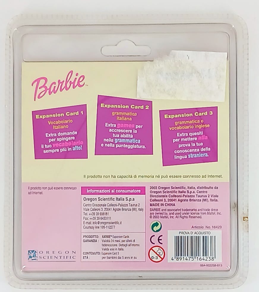 Barbie Vocabolario e Grammatica inglese Expansion Card 3