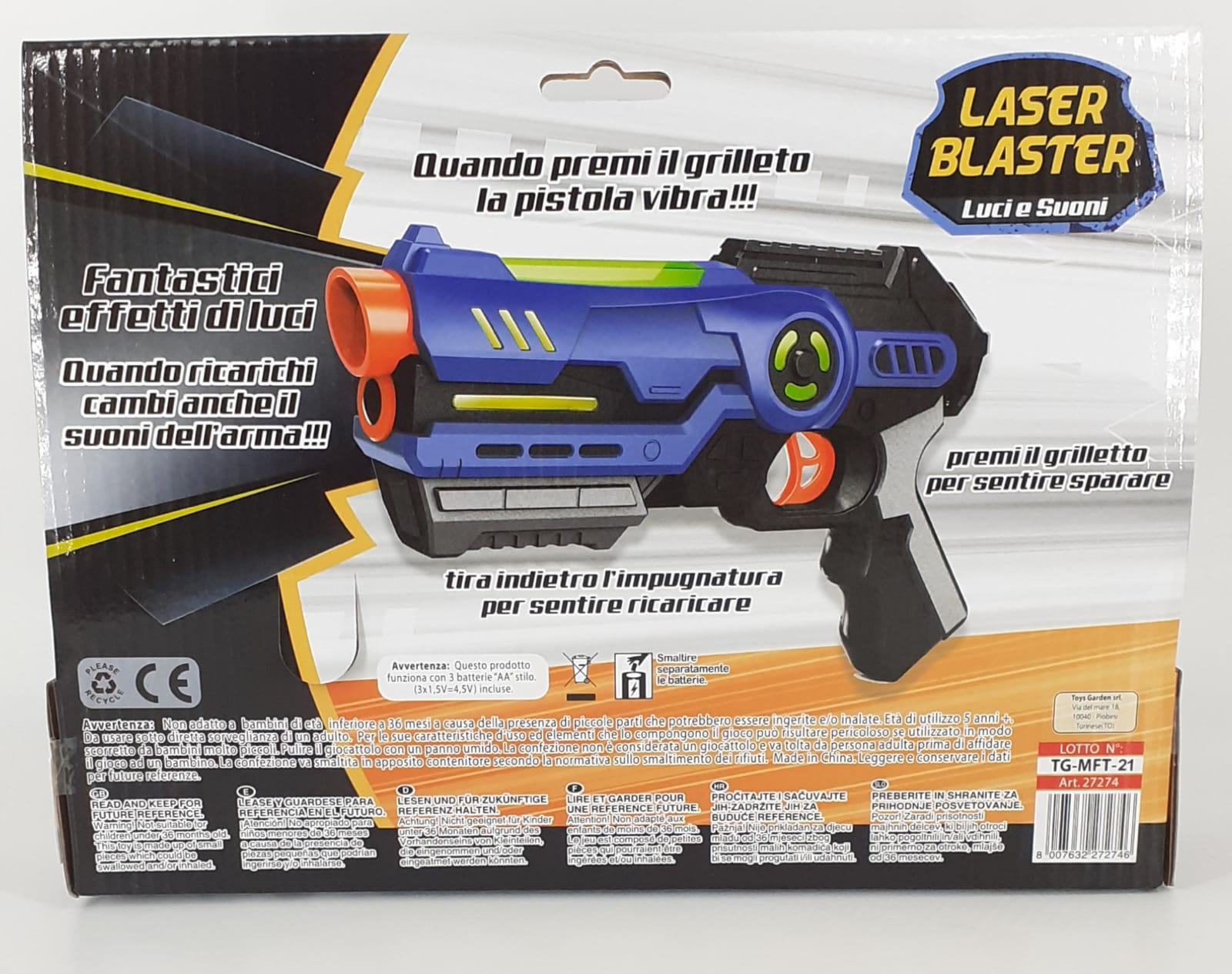 Laser Blaster Pistola luci e suoni