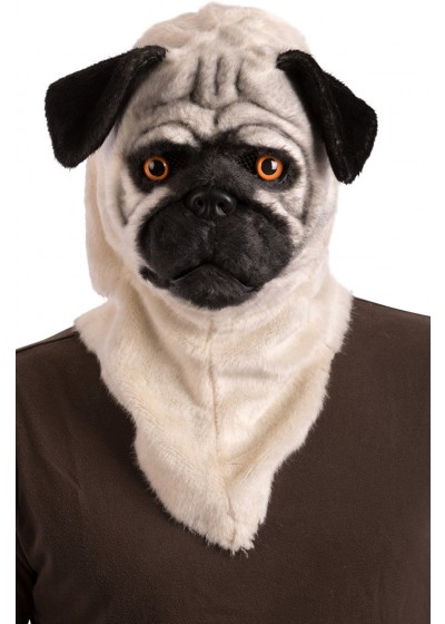 maschera cane in peluche con mandibola mobile