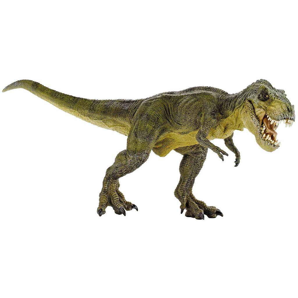 T-Rex verde che corre
