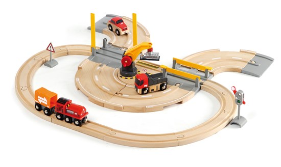 BRIO set gru ferrovia e strada