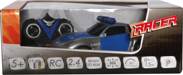 Auto della polizia Racer R/C 2,4 GHz, 1:24