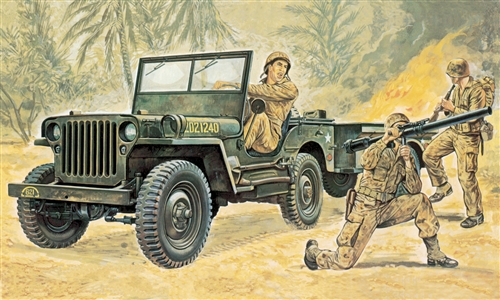 Willys MB Jeep with Trailer 1:35