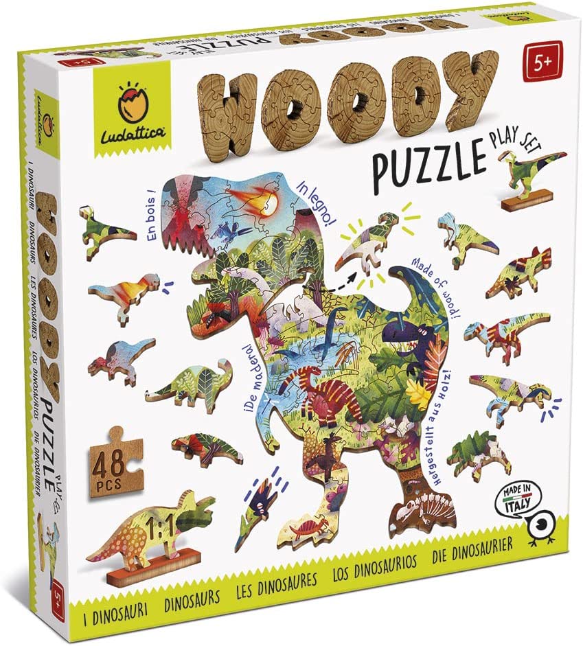 Puzzle in legno Dinosauri 48 pezzi