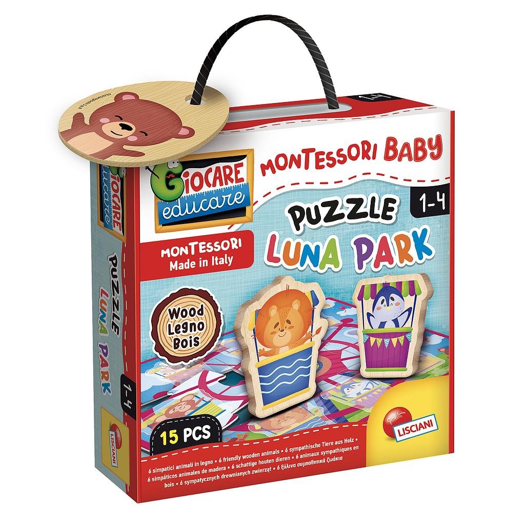 puzzle luna park Montessori baby wood 