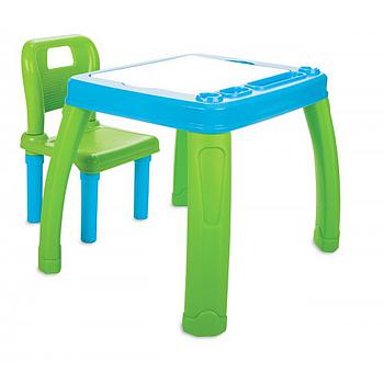 Tavolo scrivania con sedia in plastica