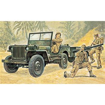 Willys MB Jeep with Trailer 1:35