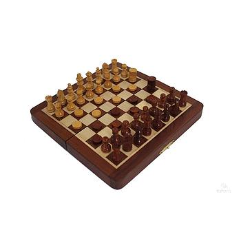 Set magnetico scacchi e dama in legno