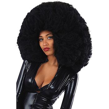 parrucca nera africa 60cm 