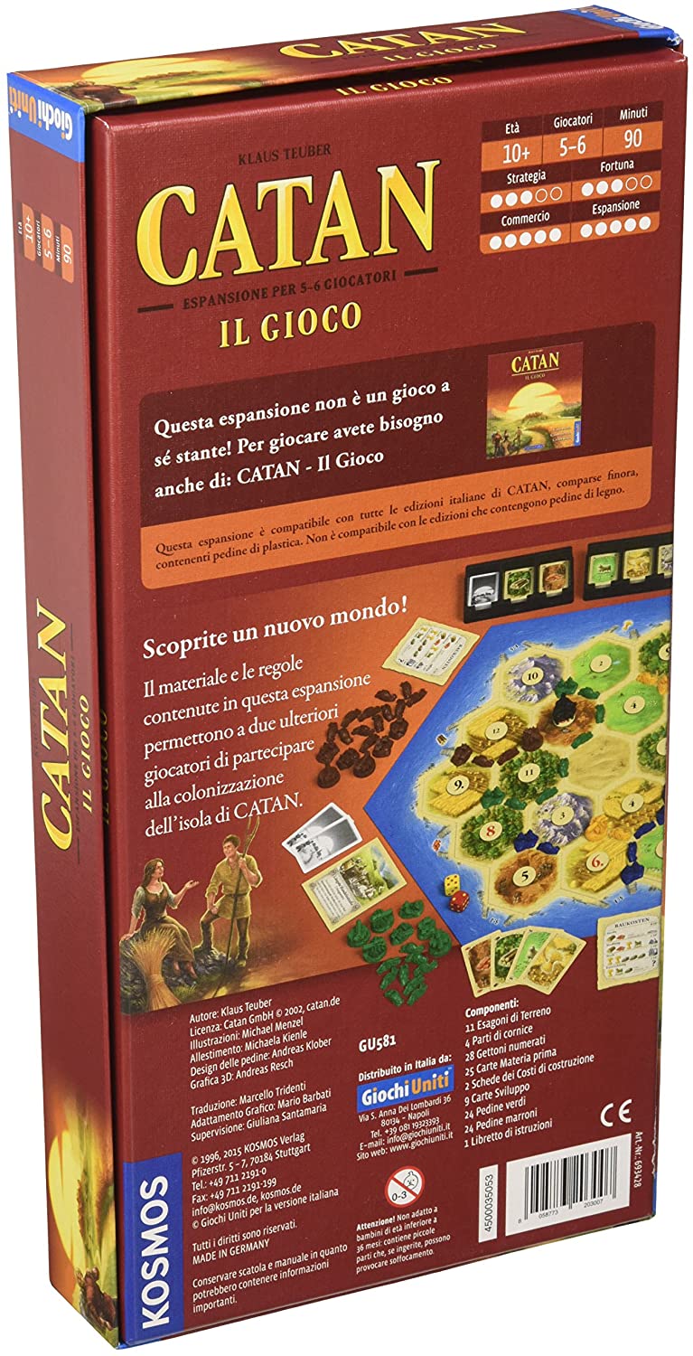 Catan: il gioco 5/6 giocatori new