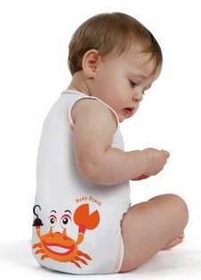 granchio body  0-36m bio cotton summer beach