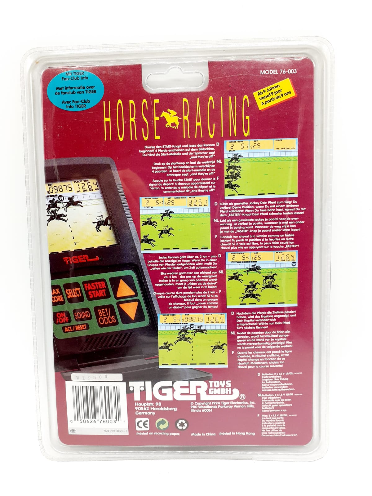 Horse Racing tiger electronics 1994