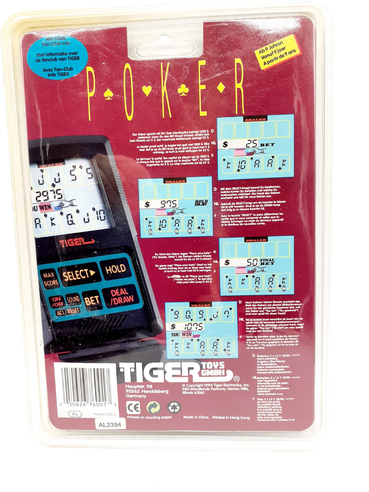 Poker  tiger electronics 1994