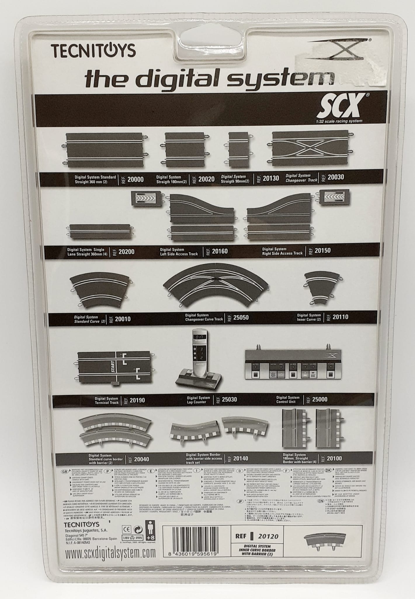 2 cordoli e barriera per curve interne scx