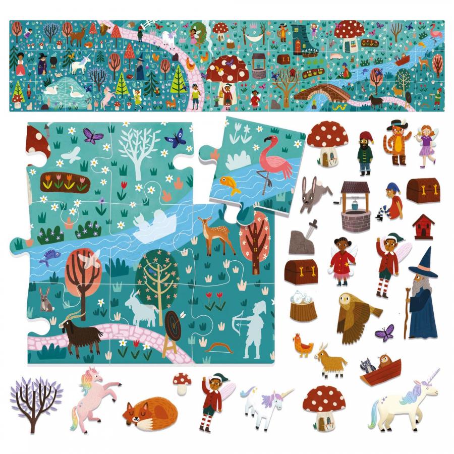 Puzzle + Stickers Mondo fantastico