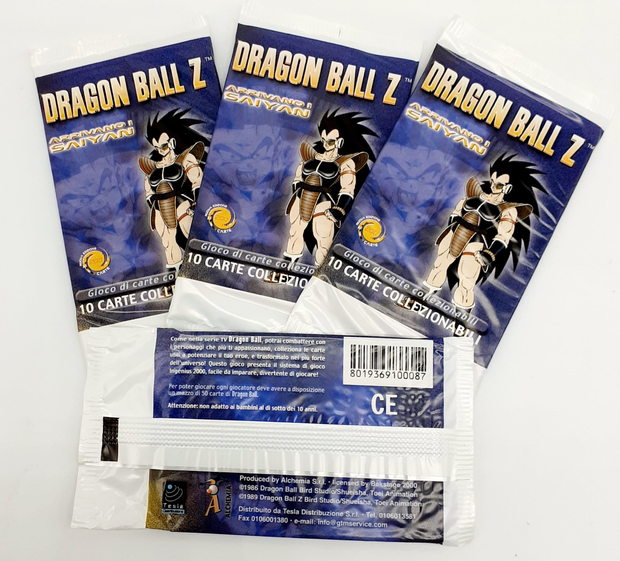 busta carte Dragon Ball Z arrivano i Saiyan