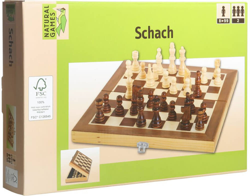 scacchiera pieghevole in legno 29x29
