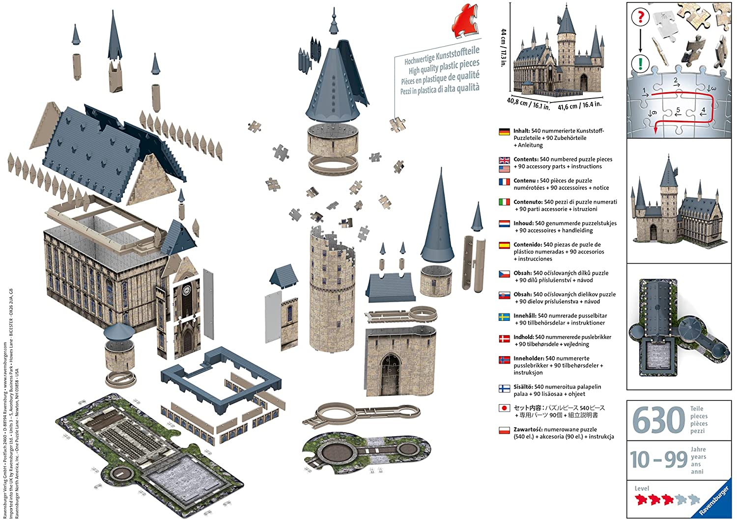Il castello di Hogwarts Puzzle 3D 540 pezzi