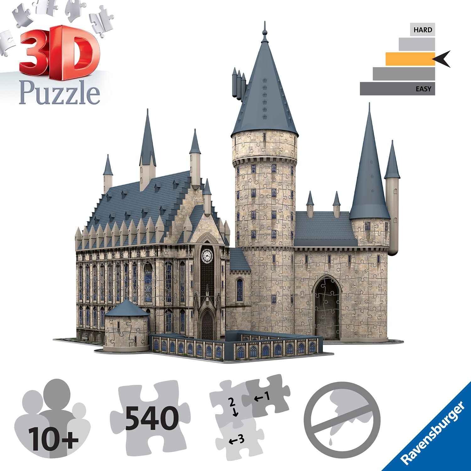 Il castello di Hogwarts Puzzle 3D 540 pezzi