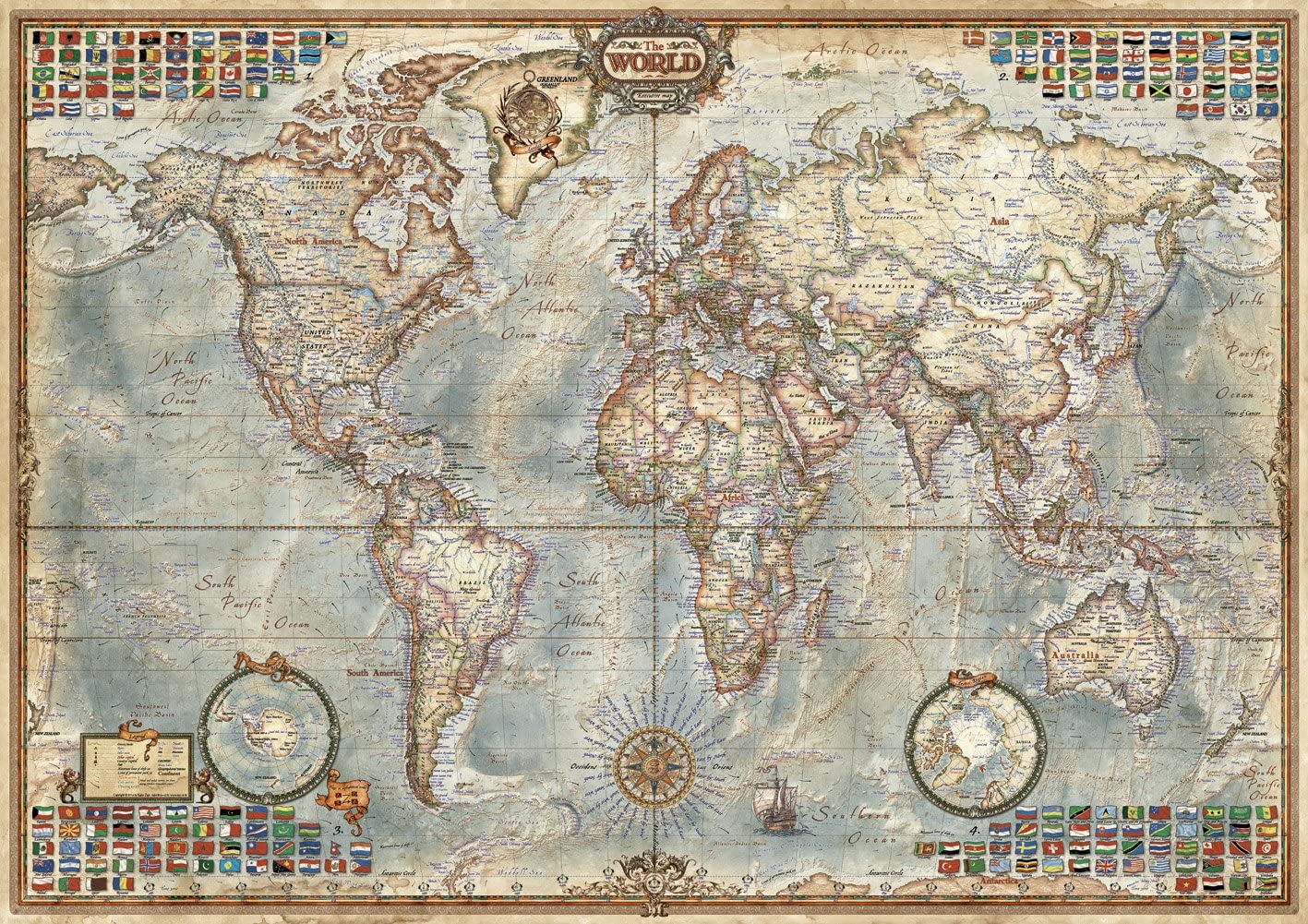 Mappa politica del mondo 1500 pezzi