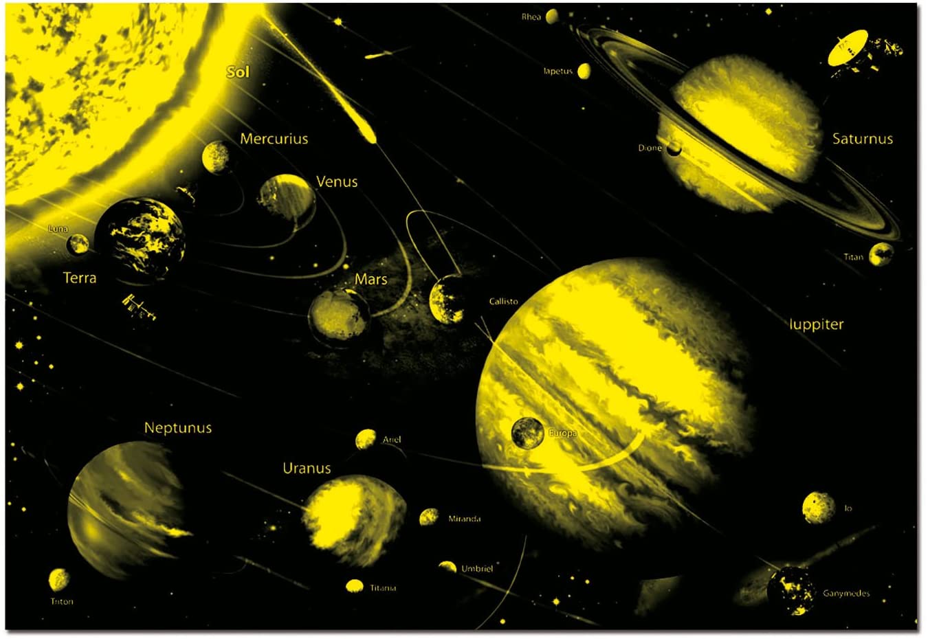 Il sistema solare 1000 pezzi Fluorescente