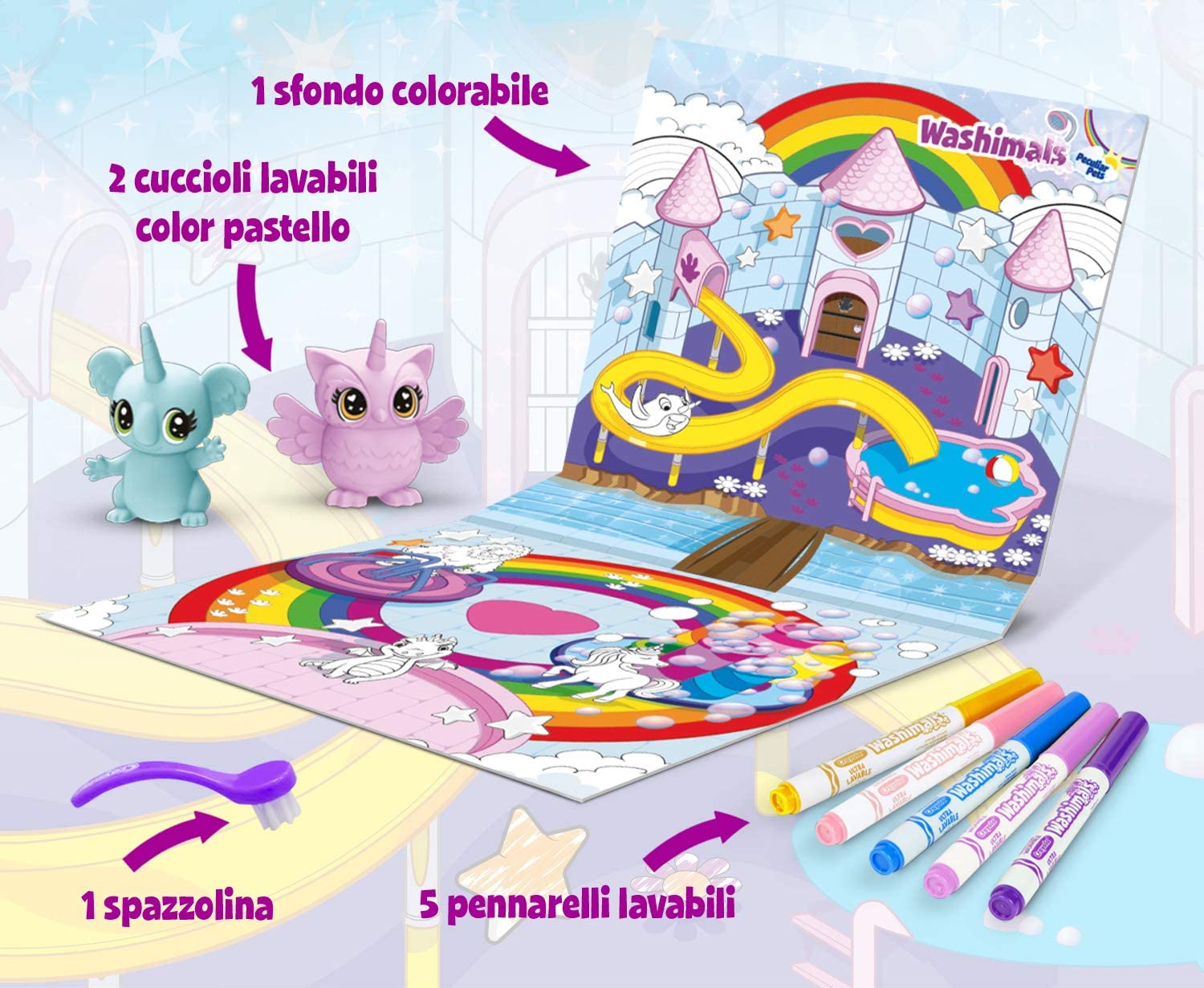 Set colora e gioca washimals