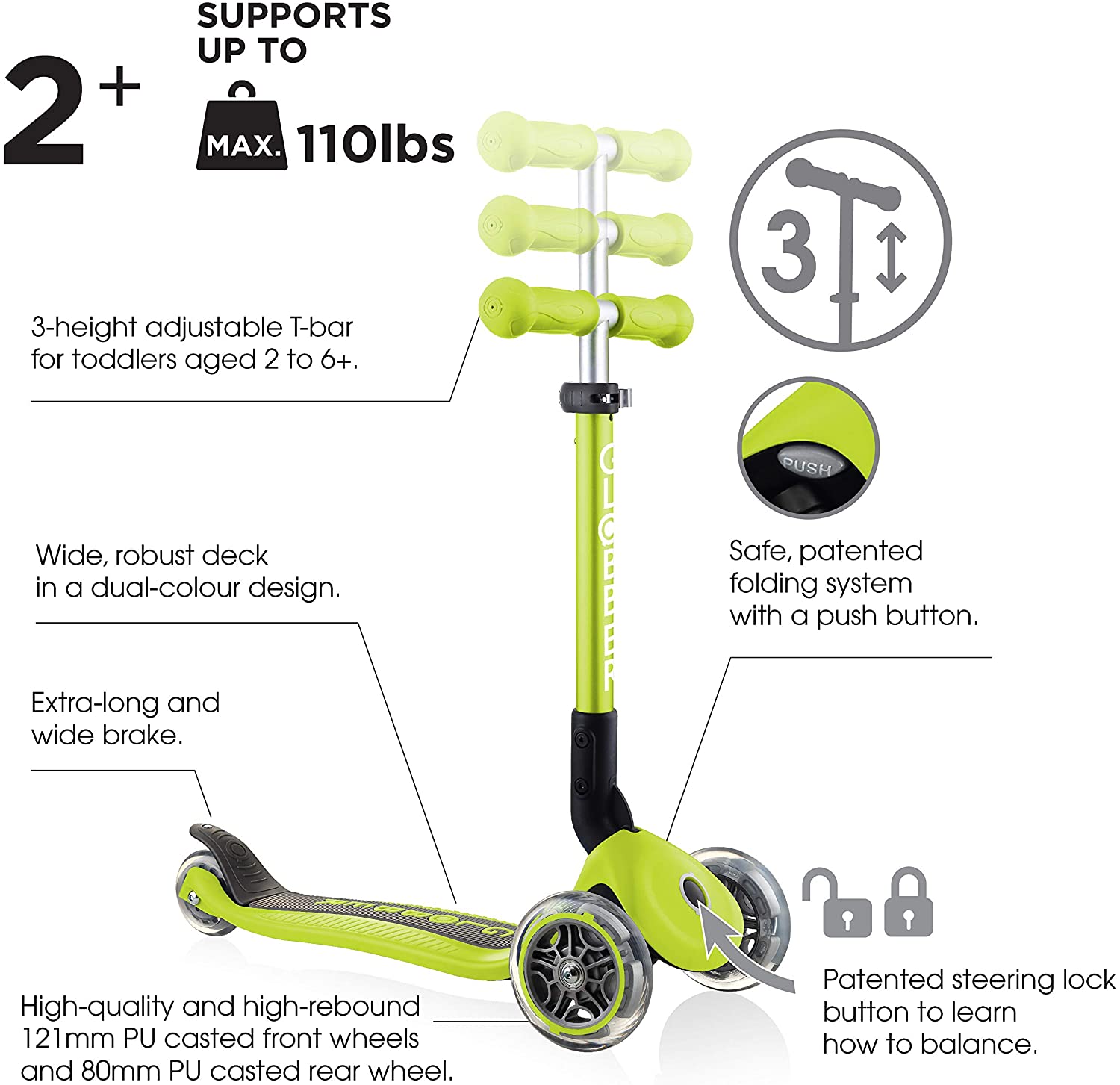 Junior Foldable - Lime Green