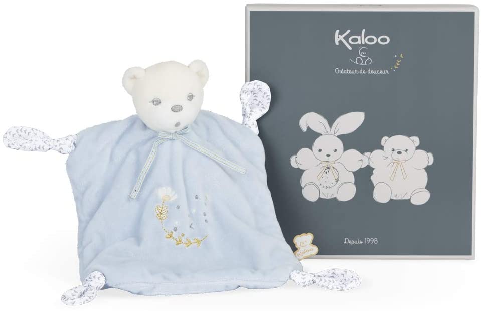 Doudou orso 4 nodi azzurro 20cm