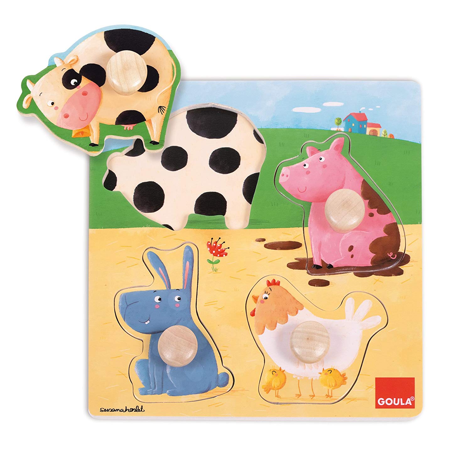 puzzle animali fattoria colore