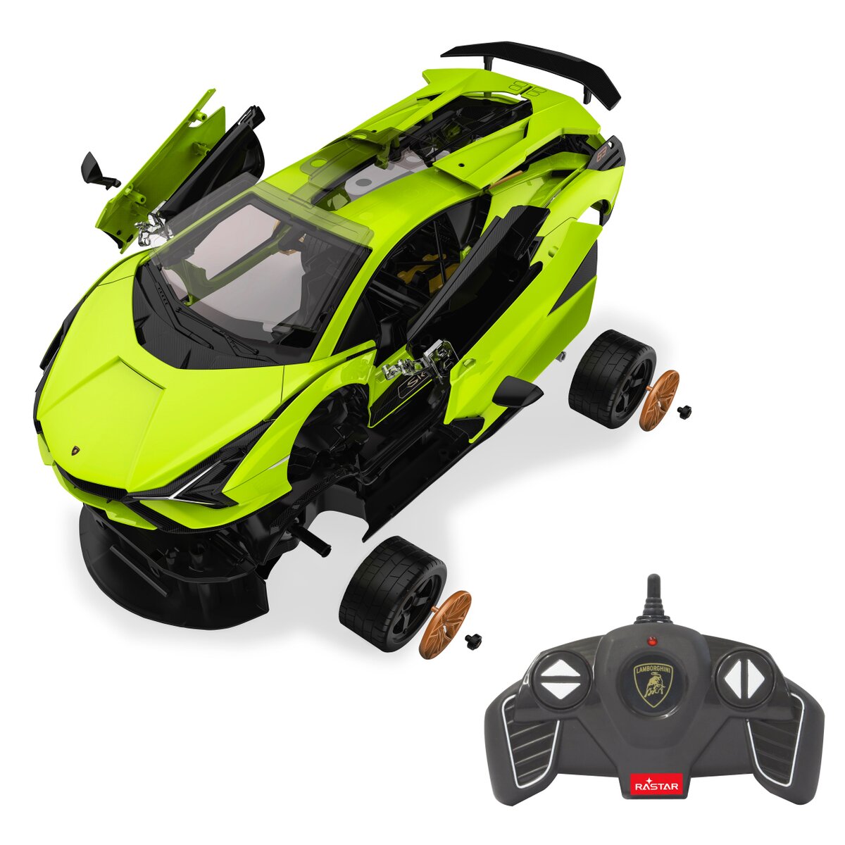 Lamborghini Sián FKP 37 1:18 verde 2,4GHz Kit di costruzione