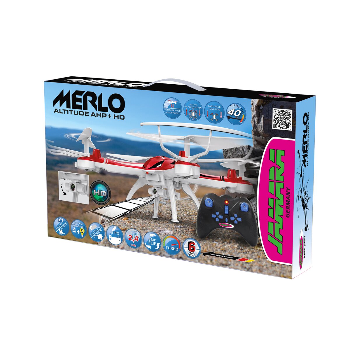 Merlo Altitude Drone HD 2,4GHz Bussola Flyback Turbo