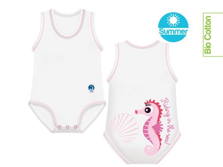 cavalluccio marino  body  0-36m bio cotton summer sealife