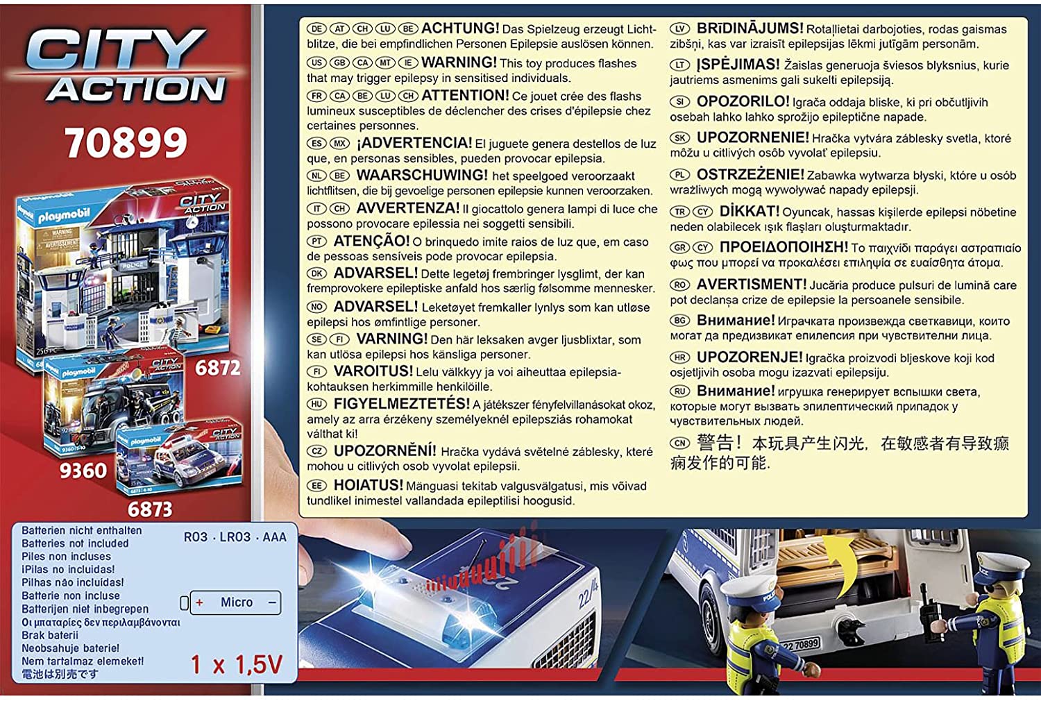 Furgone della polizia luci e suoni