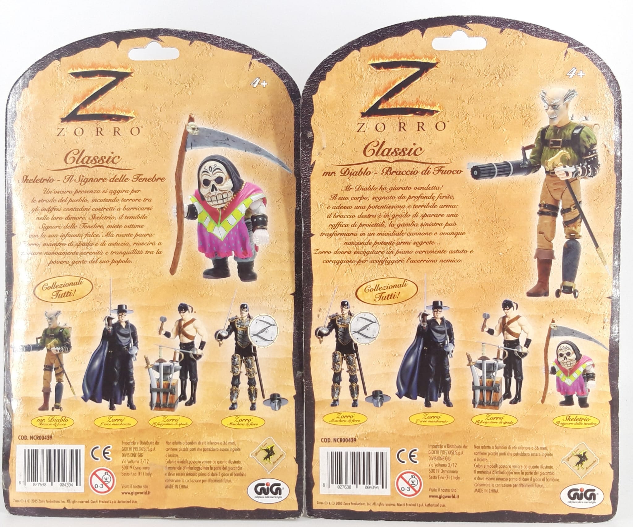 Zorro classic set 2 personaggi Skeletrio e Mr Diablo