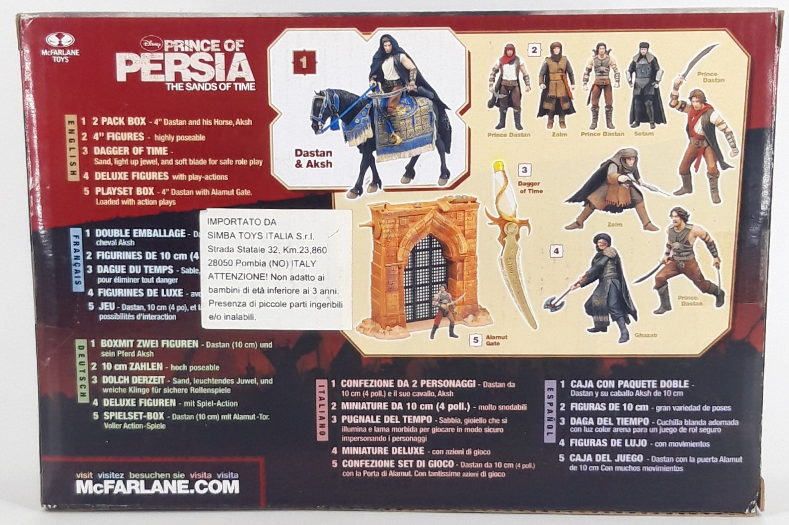 personaggio dastan 9,5cm prince of persia