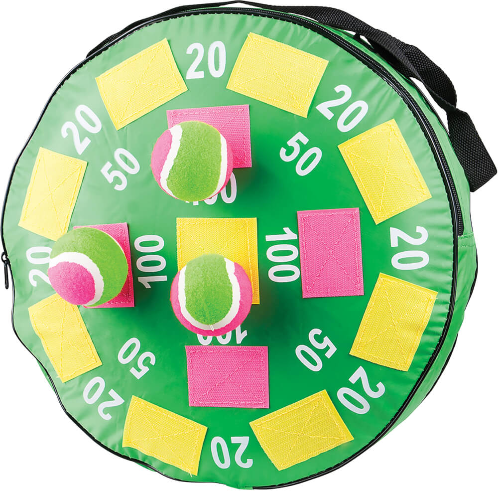 Bersaglio gonfiabile con palle in velcro