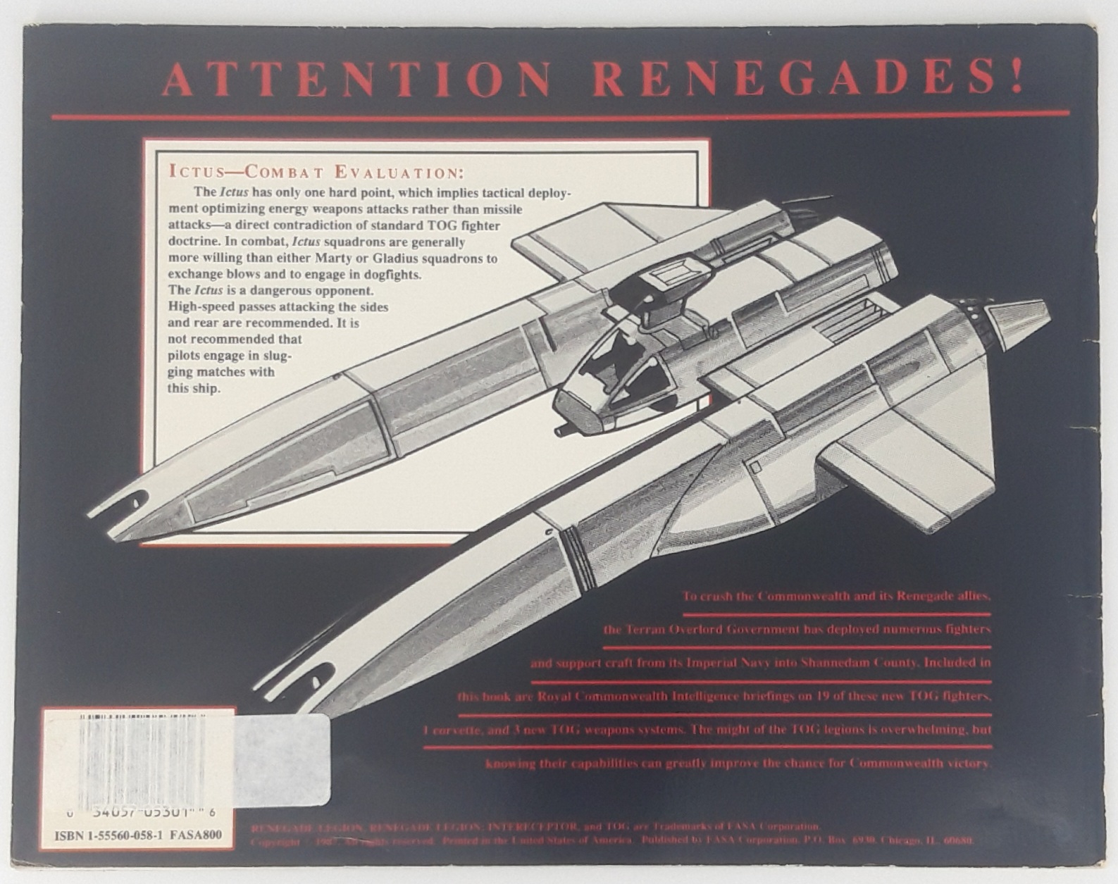 Remegade Legion Fighter Tog briefing