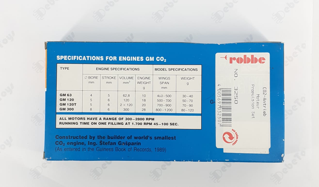 Micro motore a CO2 GM120 per aereo