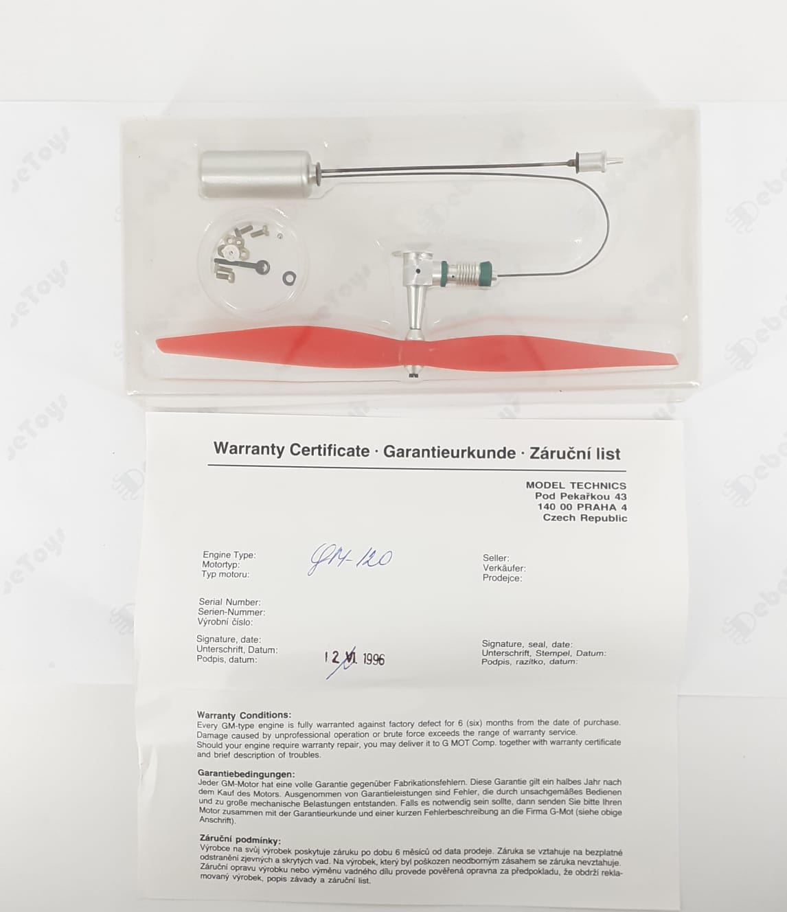 Micro motore a CO2 GM120 per aereo