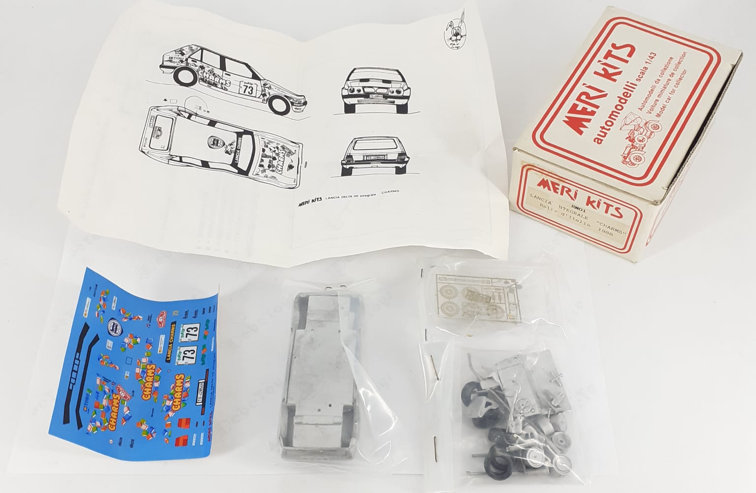 Lancia Delta Integrale Charms rally d'italia 1998 kit 1/43