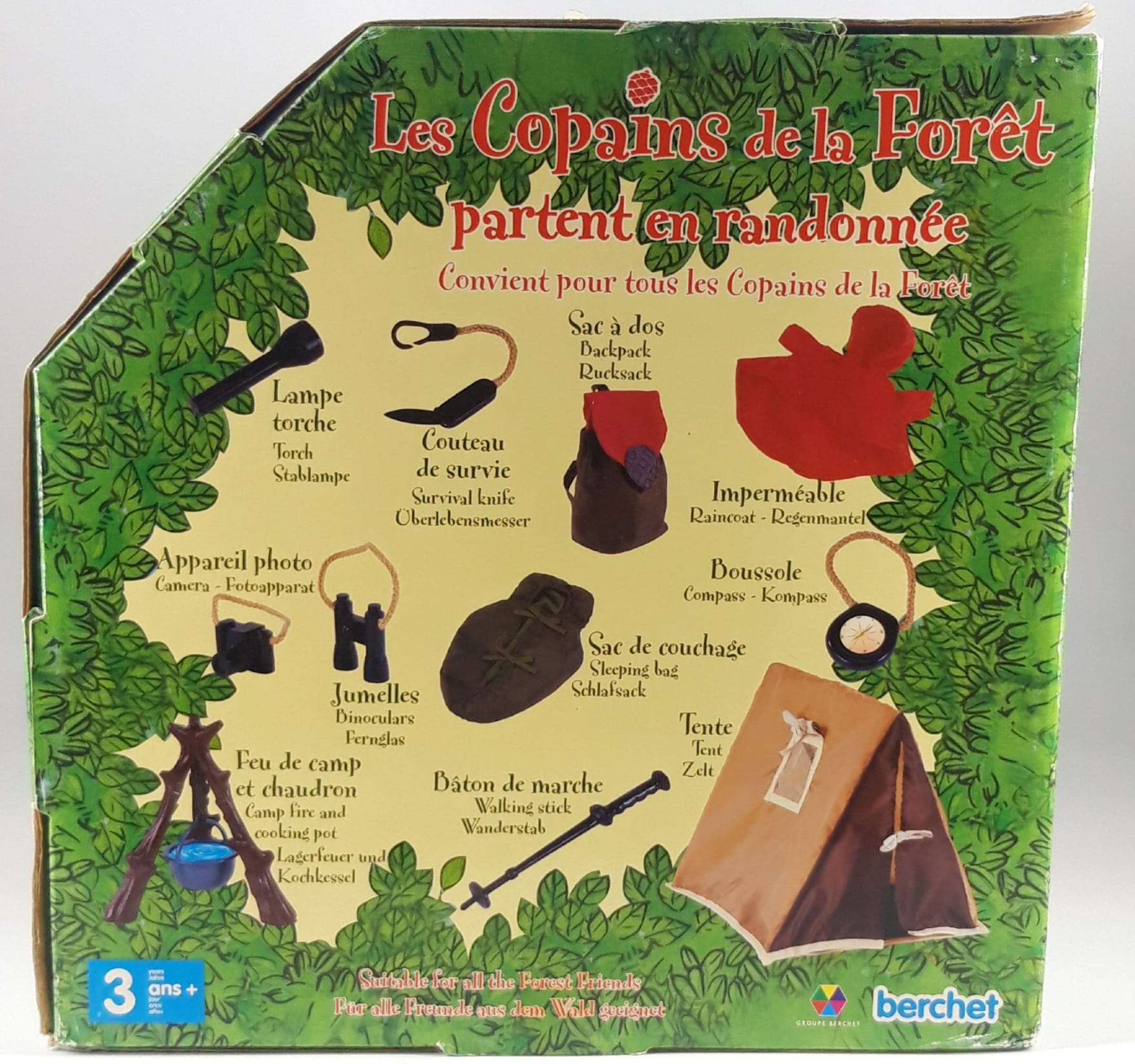 Gli amici della foresta set Campeggio
