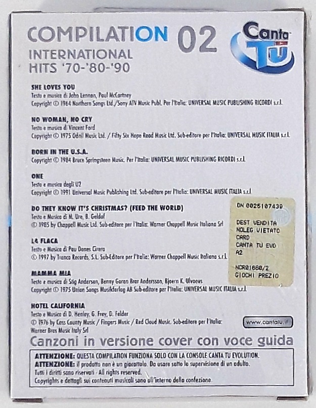 Canta Tu Evolution compilation 2 International hits