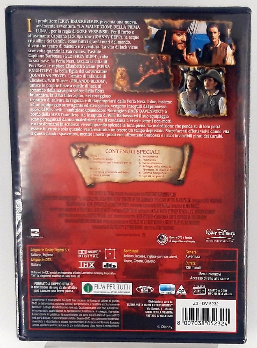 DVD I Pirati dei Caraibi la maledizione della prima luna collector Edition