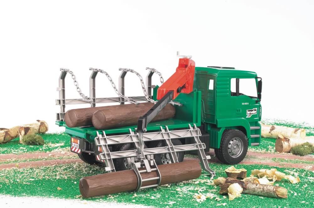Camion trasporta tronchi 