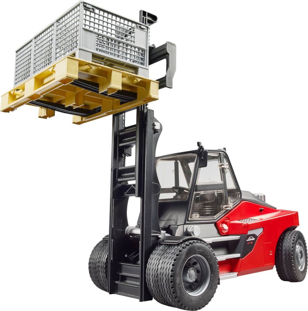 Muletto Linde con pallet e 3 ceste