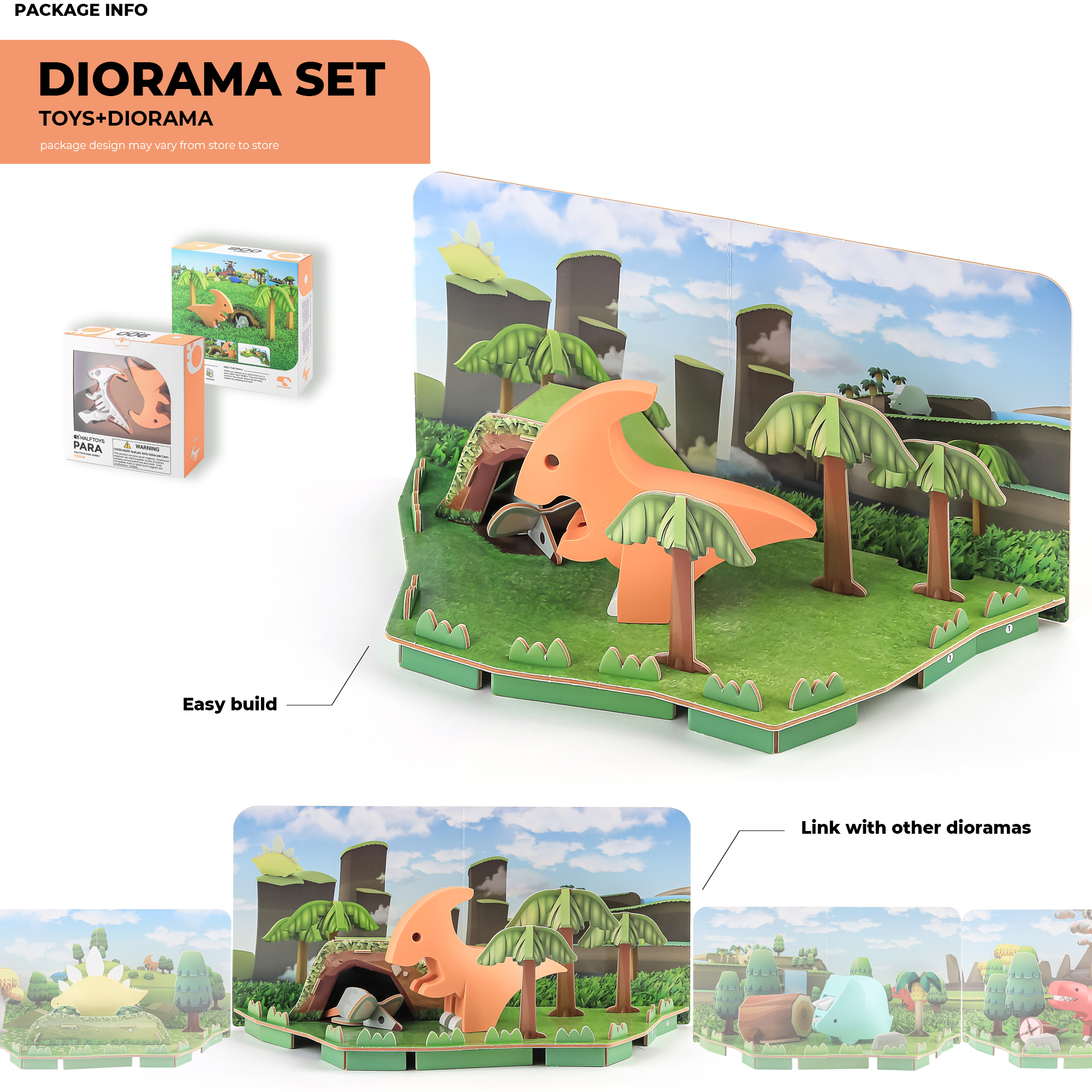 Para con diorama half dinosauro