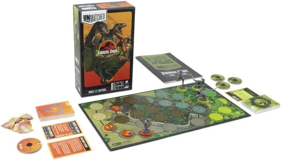 Edizione inglese Unmatched Jurassic Park Ingen vs Raptors